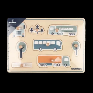 Scania Kids Wooden Puzzle Board Flash Sale