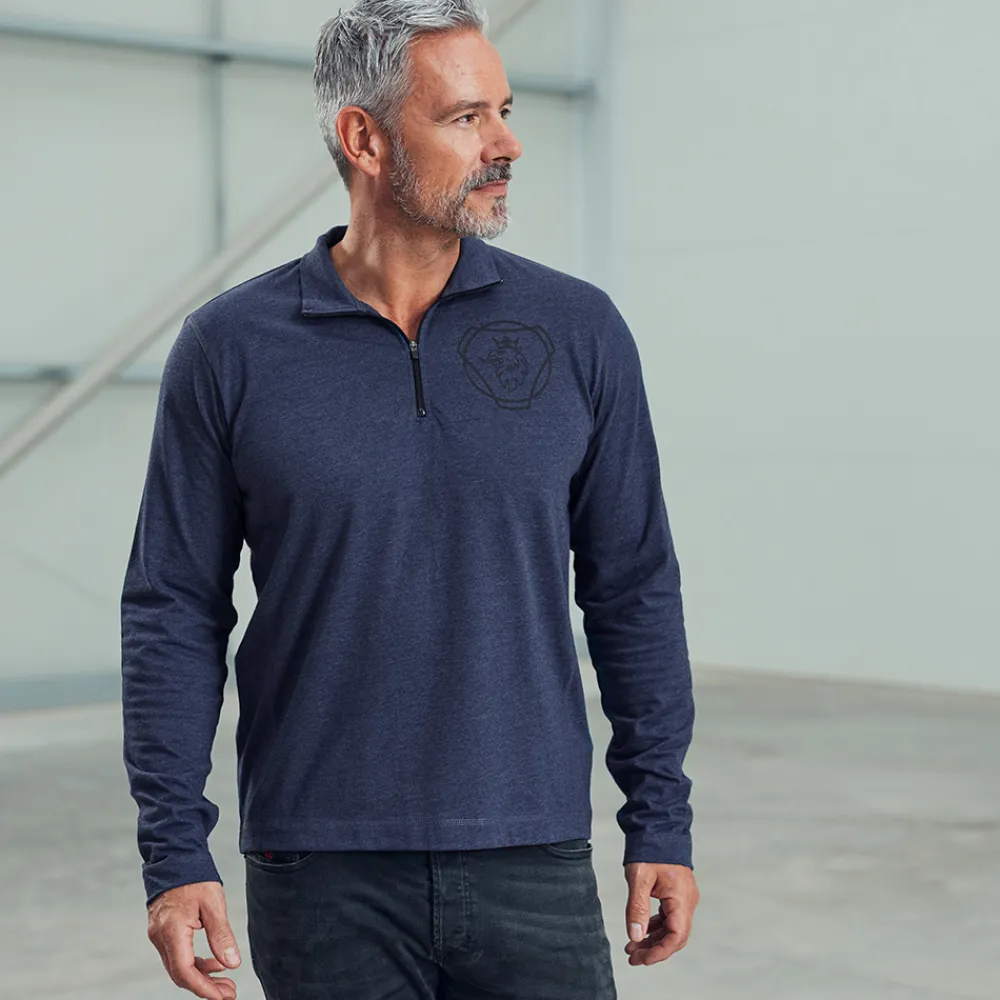 mens__zip_stripe_long_sleeve_tshirt_1.webp Scania Men's 1/4 Zip Stripe Long Sleeve T-Shirt Shop