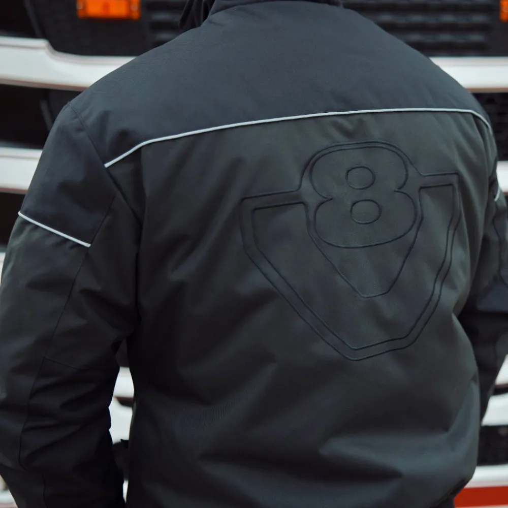 mens_anthracite_duo_v_truck_jacket_1.webp Scania Men's Anthracite Duo V8 Truck Jacket Store