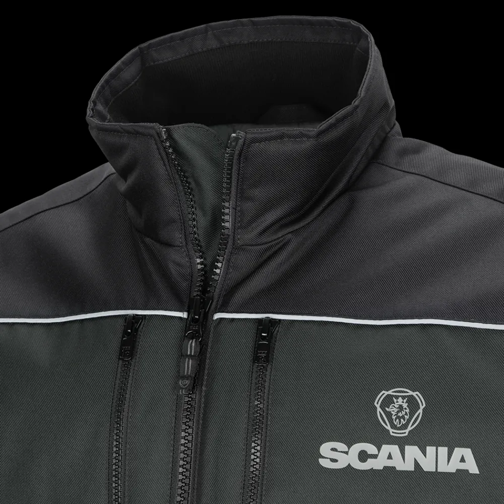 mens_anthracite_duo_v_truck_jacket_2.webp Scania Men's Anthracite Duo V8 Truck Jacket Store
