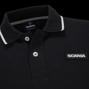 Scania Men's Black Base Polo New