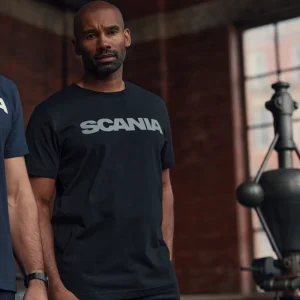 Scania Men's Black Basic Wordmark T-Shirt Cheap