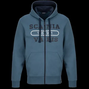 Scania Men's Blue 1891 Zip Hoodie New