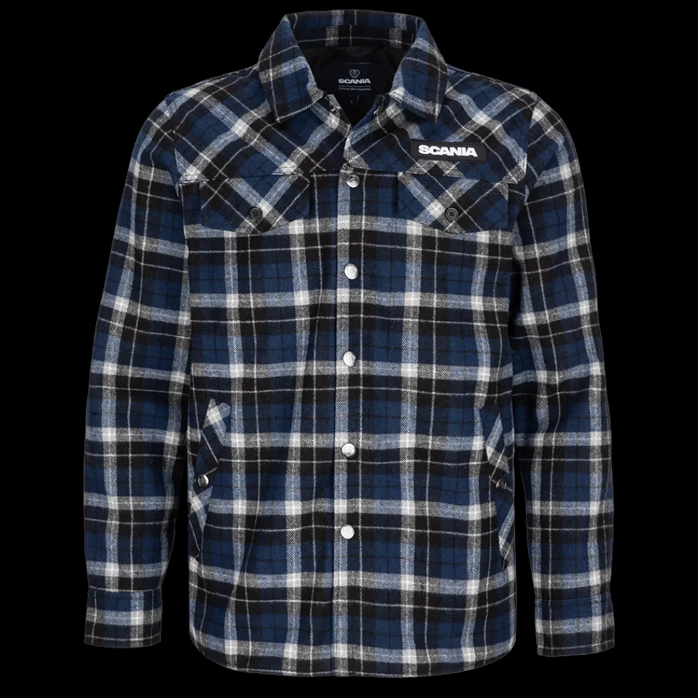 mens_blue_checked_overshirt_0.webp Scania Men's Blue Checked Overshirt Flash Sale