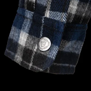 Scania Men's Blue Checked Overshirt Flash Sale