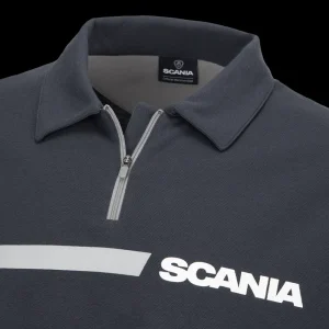 Scania Men’s Deep Blue 1/4 Zip Polo Outlet