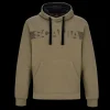 Scania Men's Khaki Stripe Relaxed Hoodie Online