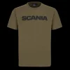 Scania Men's Olive Basic Wordmark T-Shirt Online