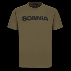 Scania Men's Olive Basic Wordmark T-Shirt Online