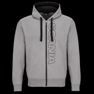 Scania Men's Stone Grey Base Zip Hoodie Hot