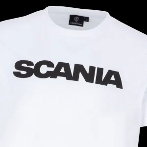 Scania Men's White Basic Wordmark T-Shirt Cheap