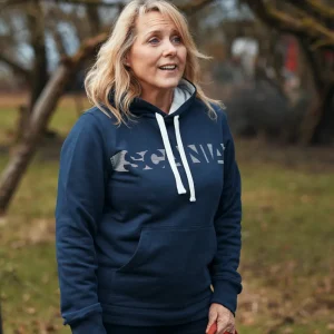 Scania Women's Navy Stripe Relaxed Hoodie Best