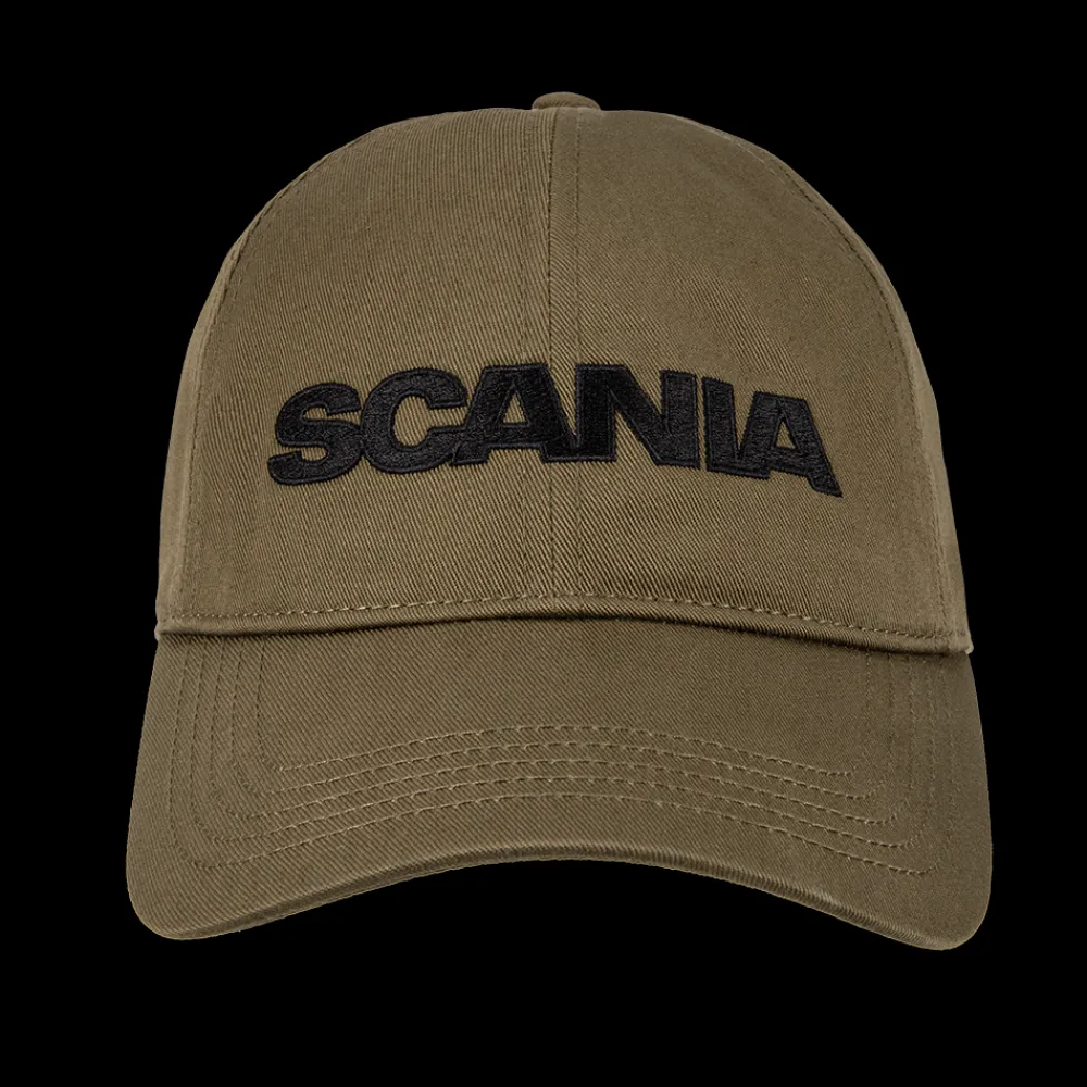 wordmark_baseball_cap__olive_green_1.webp Scania Wordmark Baseball Cap - Olive Green Fashion